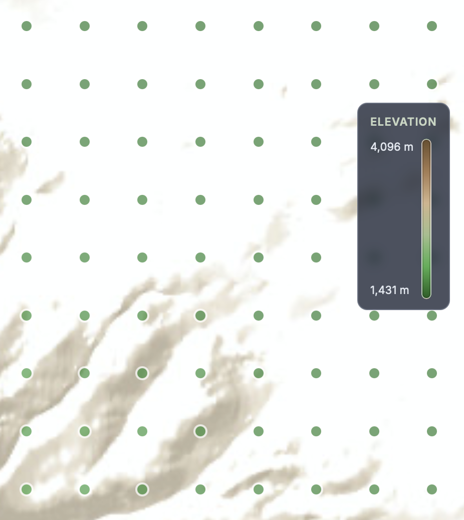 Cumulus terrain and elevation visualization for AERMOD setup.